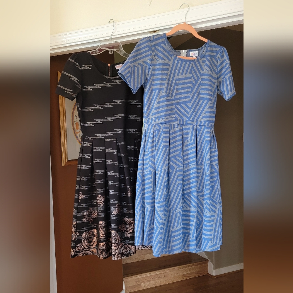 Bundle of (2) Lularoe Amelia dresses, NWOT, both size M, elegant line